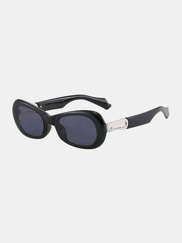 Unisex Metal TR Oval Full Frame Anti-ultraviolet Fashion Flat Sunglasses