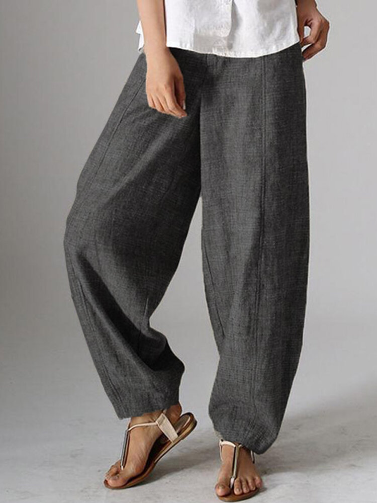 Gorgeous ZANZEA Casual Solid Color Baggy Pockets Harem Pants For Women ...