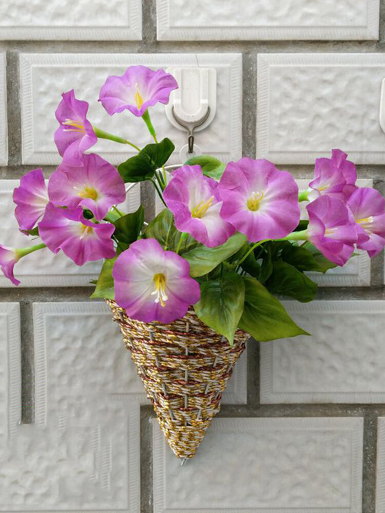 Fiore Viola Muro Edera Fiore Cesto appeso Fiore artificiale Decor Orchidea Fiore di seta Vite