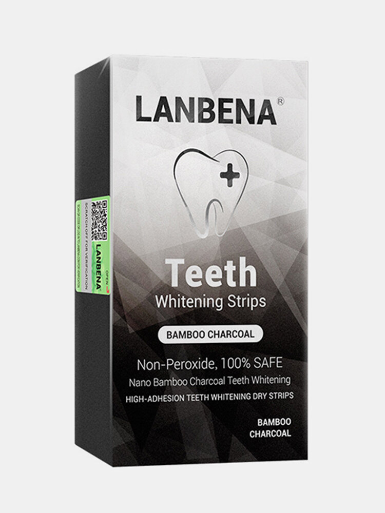 Bandes de blanchiment des dents charbon de bambou blanchiment des dents autocollants dentaires réparation soins des dents