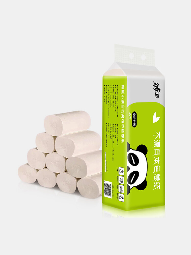 10 рулонов 4-слойная Soft Бытовая туалетная бумага Натуральная целлюлоза, быстро растворяющаяся, водопоглощающая бумага