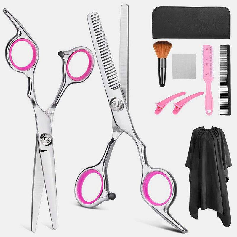 Hair Cutting Tool Set Professional Hairdressing Scissors Tooth Scissors Flat Shears Household Set