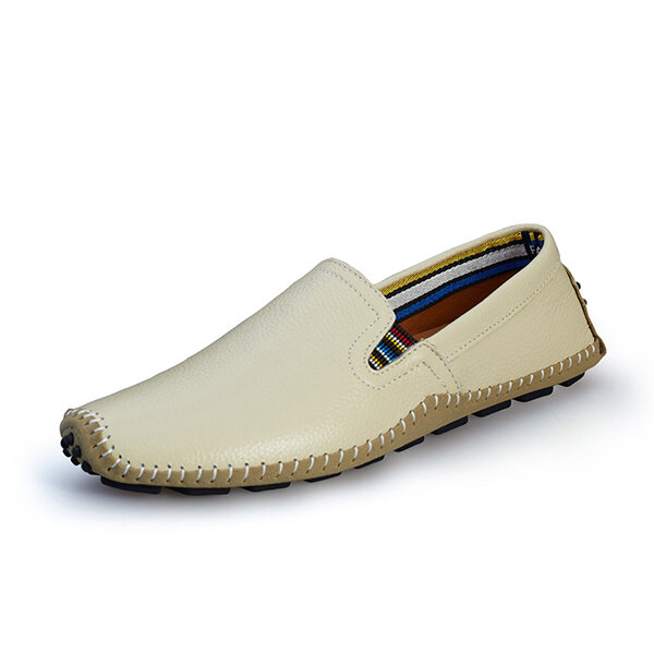 Big Size Men Soft Slip On Leather Moccasins Breathable Driving Loafers