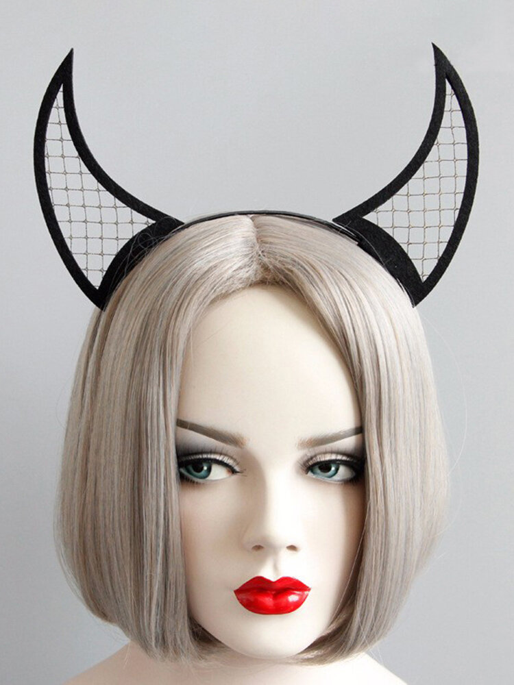 New Fashion Headband Cosplay Black Evil Horn Party Headband Accessories