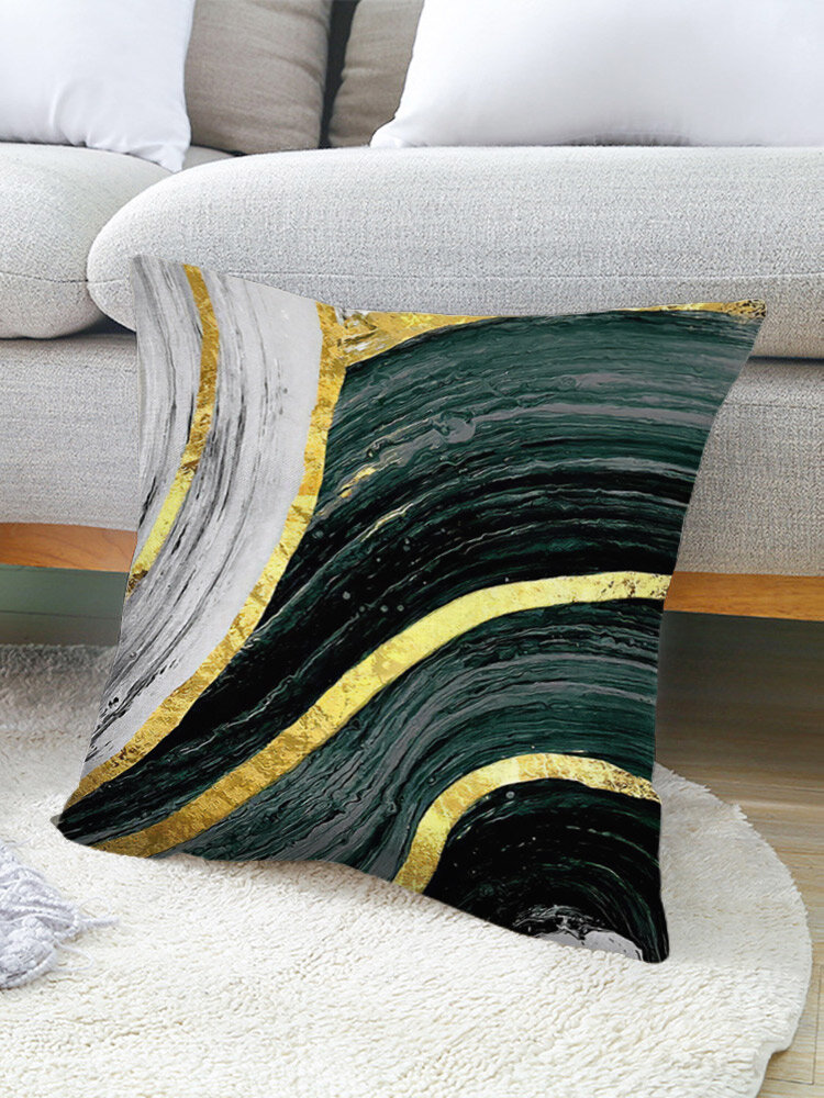 

1PC Abstract Marble Stone Pattern Dacron Pillowcase Throw Pillow Cover Sofa Home Car Cushion Cover