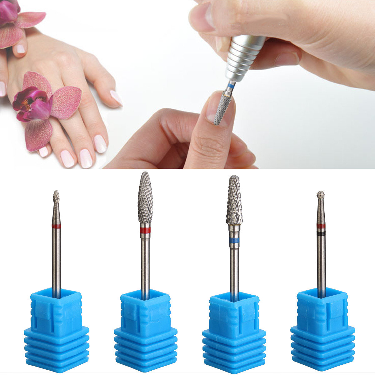 Carbide Nail Drill Bits File Cuticle Clean Burr For Nail Salon Manicure Pedicure