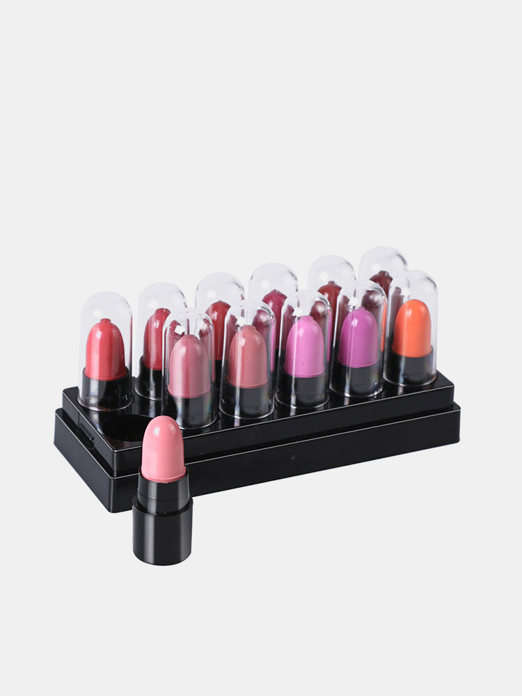 Mini 12 Colors Lipstick Long-Lasting Matte Lipstick Moisturizing Lip Kit Beauty Comestics