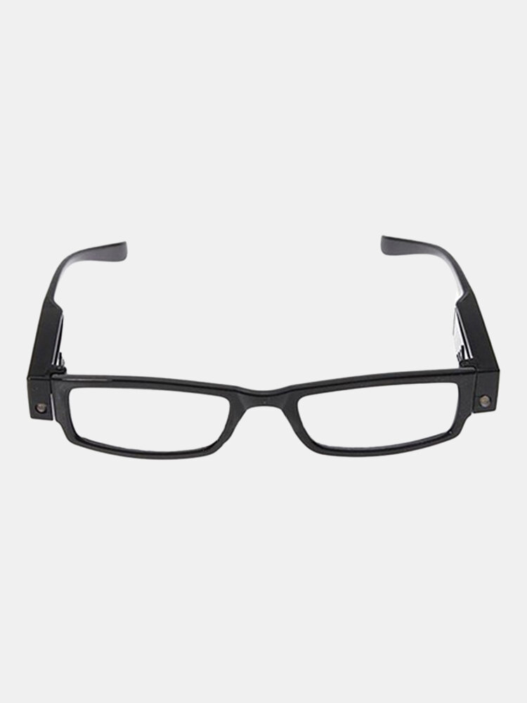 Unisex Rimmed Reading Glasses Eyeglasses Spectacal With LED Light Diopter Magnifier