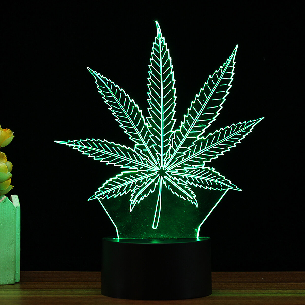 

Remote Control 16 Colors Maple Leaf 3D LED Changing Touch Light USB Lamp