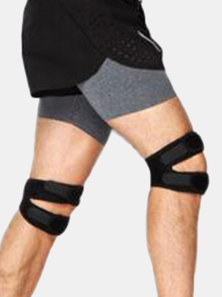 

Mens Adjustable Elastic Knee Support Brace Kneepad Patella Safety Guard Strap For Sport Fitness Run