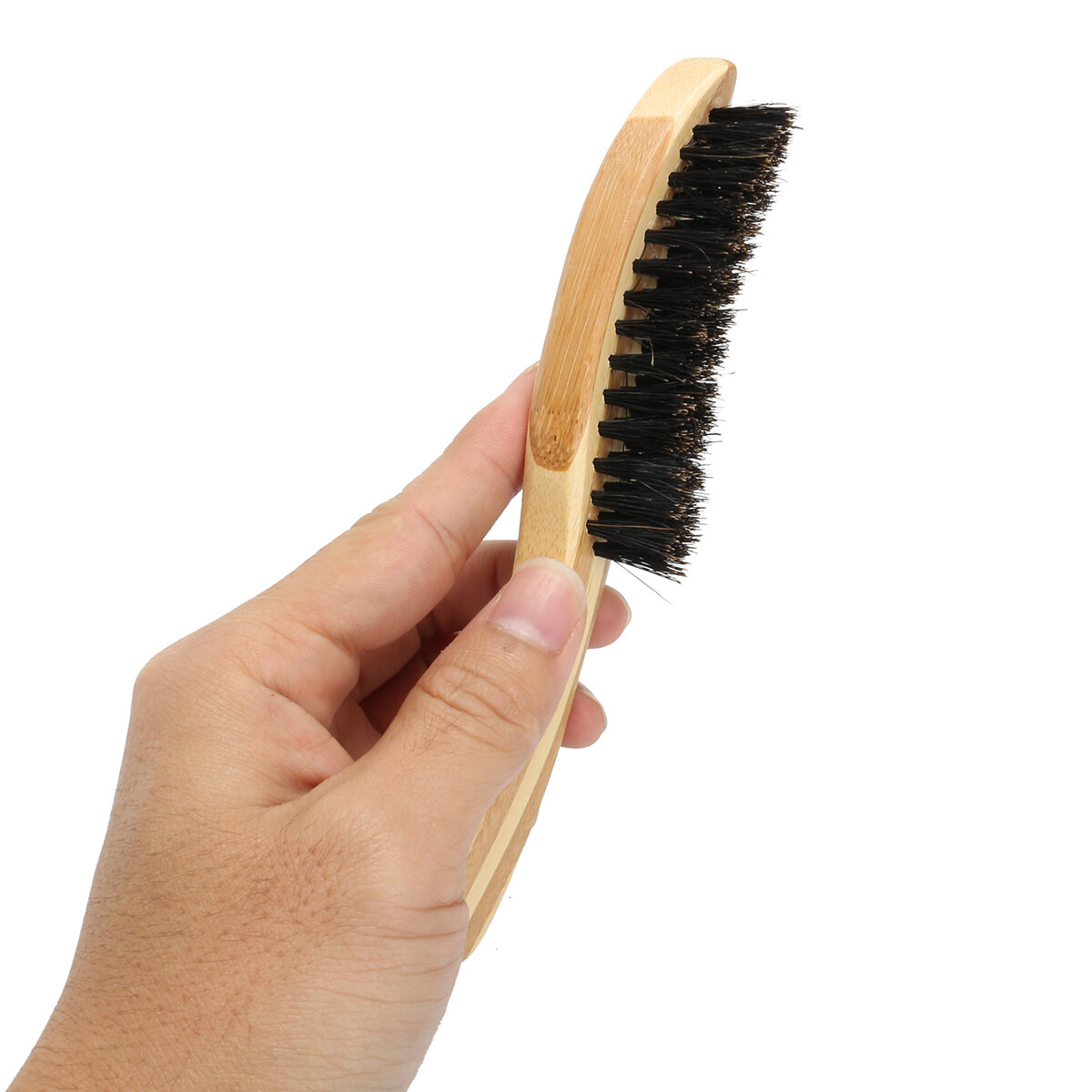 1pcs Men Beard Facial Brush Wooden Long Handle Boar Bristle Brush