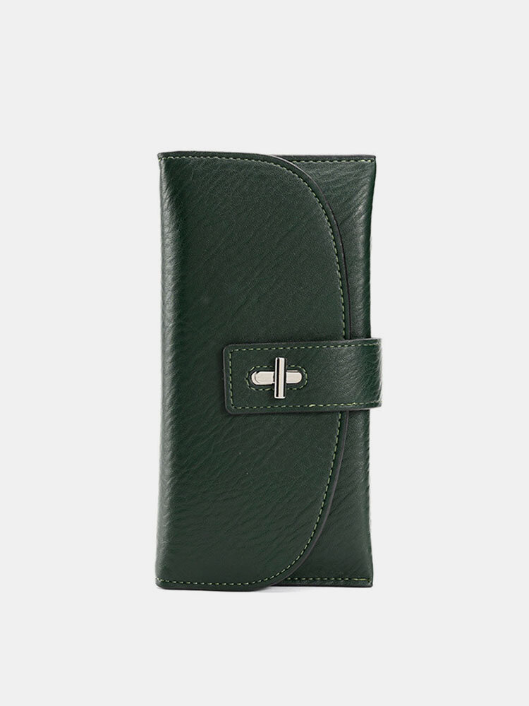 JOSEKO Women's Faux Leather Fashion Casual Belt Buckle Zipper Long Wallet