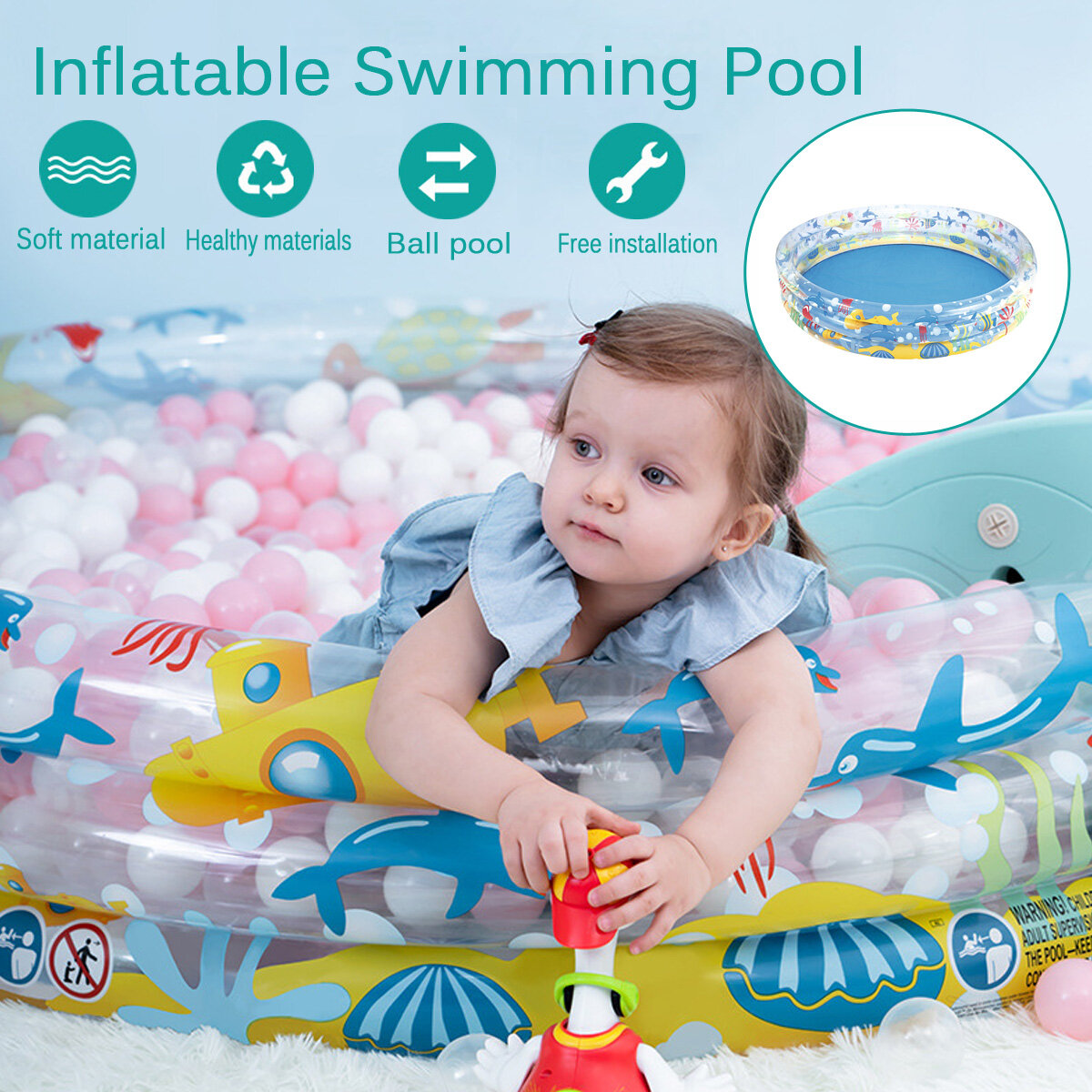

Summer Inflatable Children' Pool Swimming Center Water Park Foldable Pools Spas