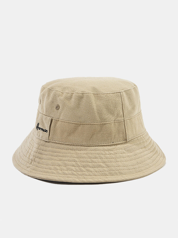 Unisex Cotton Retro Outdoor Casual Street Bucket Hat Sun Protection Hat