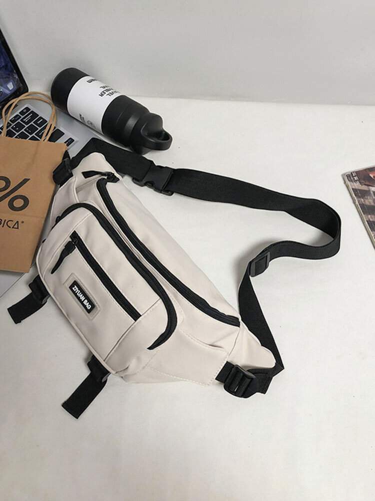 Men Casual Dacron Multi-Pockets Waterproof Crossbody Bag Sling Bag