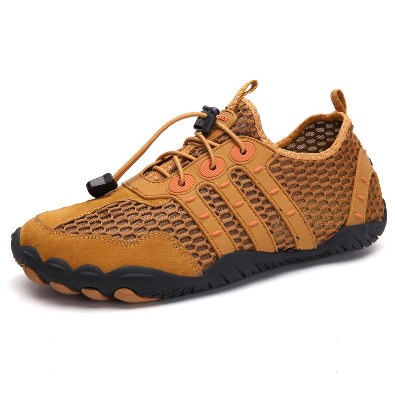 Men Mesh Non Slip Quick Drying Elastic Lace Outdoor Casual Water Shoes