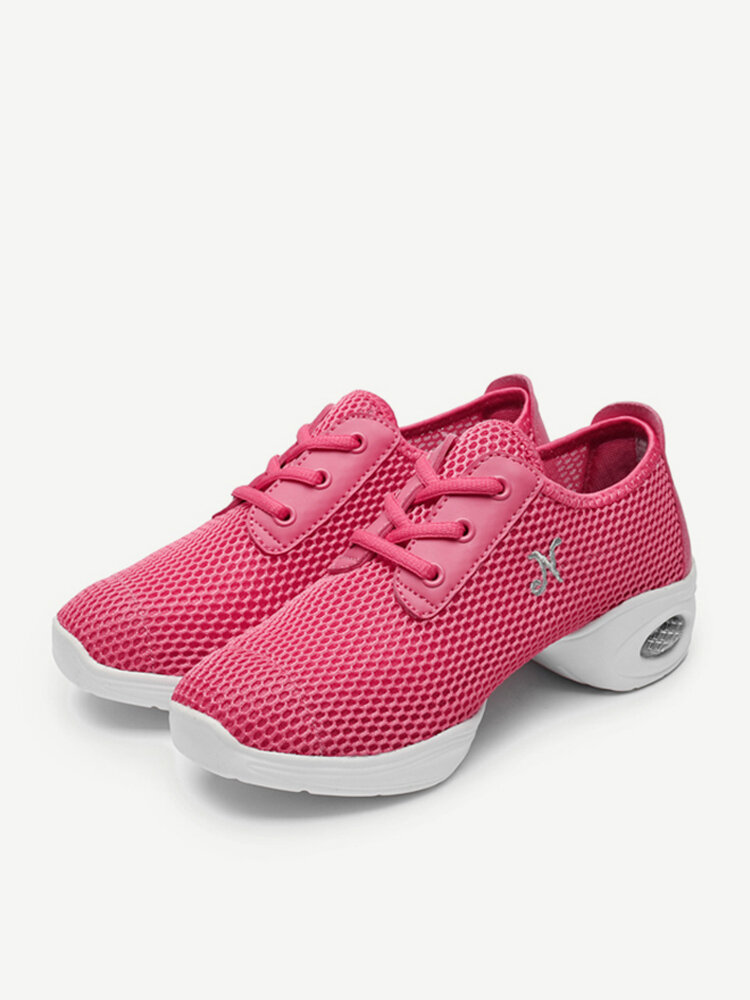 Mesh Cushioned Pure Color Casual Sport Shoes