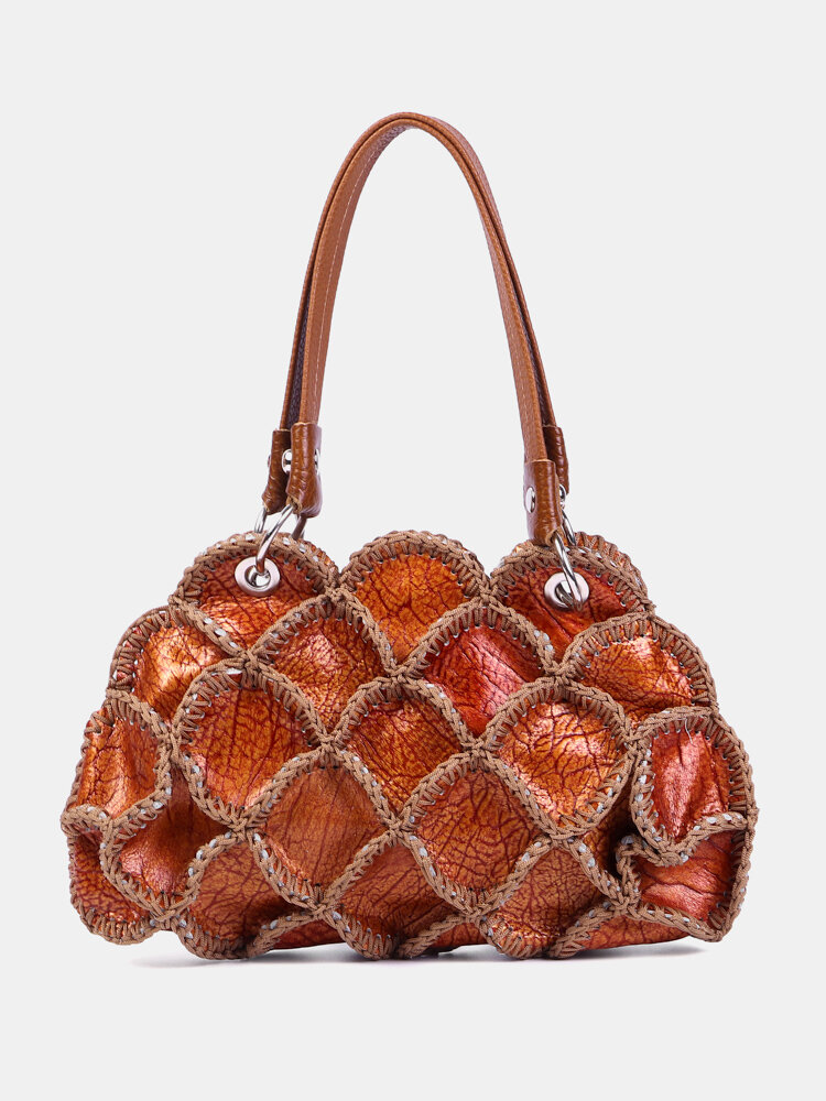 حقيبة كلاتش من الجلد الطبيعي عتيقة بتصميم أنيق شامل حقيبة عملات معدنية بتصميم رائع