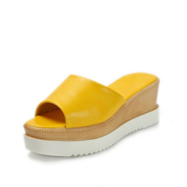 Women Outdoor Wedges Fish Mouth  Slippers 