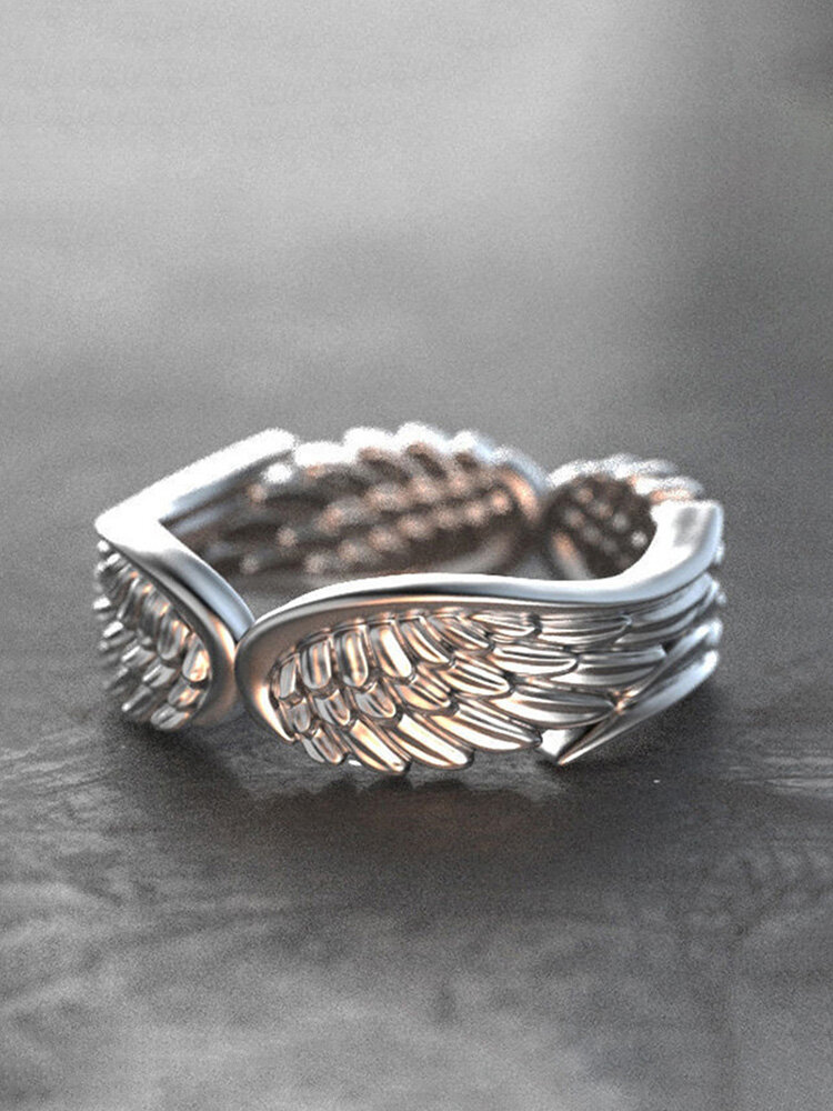 Vintage Feather Wings Women Ring Angel Wings Ring Jewelry Gift