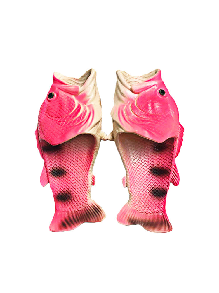 Mujer Divertida Forma de pez Casual Playa Slidders zapatillas