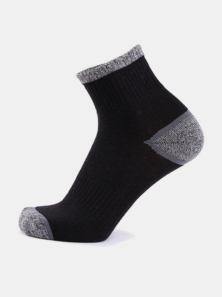 Men Casual Sport Breathable Cotton Middle Tube Socks High Elastic Deodorization Basketball Socks