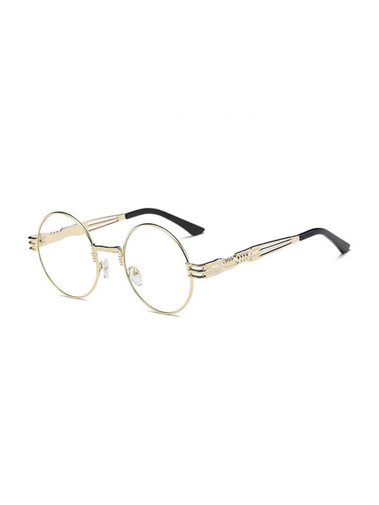 Women Vintage Round UV400 Protection Sunglasses Causal Steam Punk Round Eyeglasses