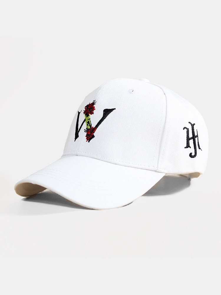 Unisex Cotton Solid Color Letter Embroidery Fashion Sun Protection Baseball Caps