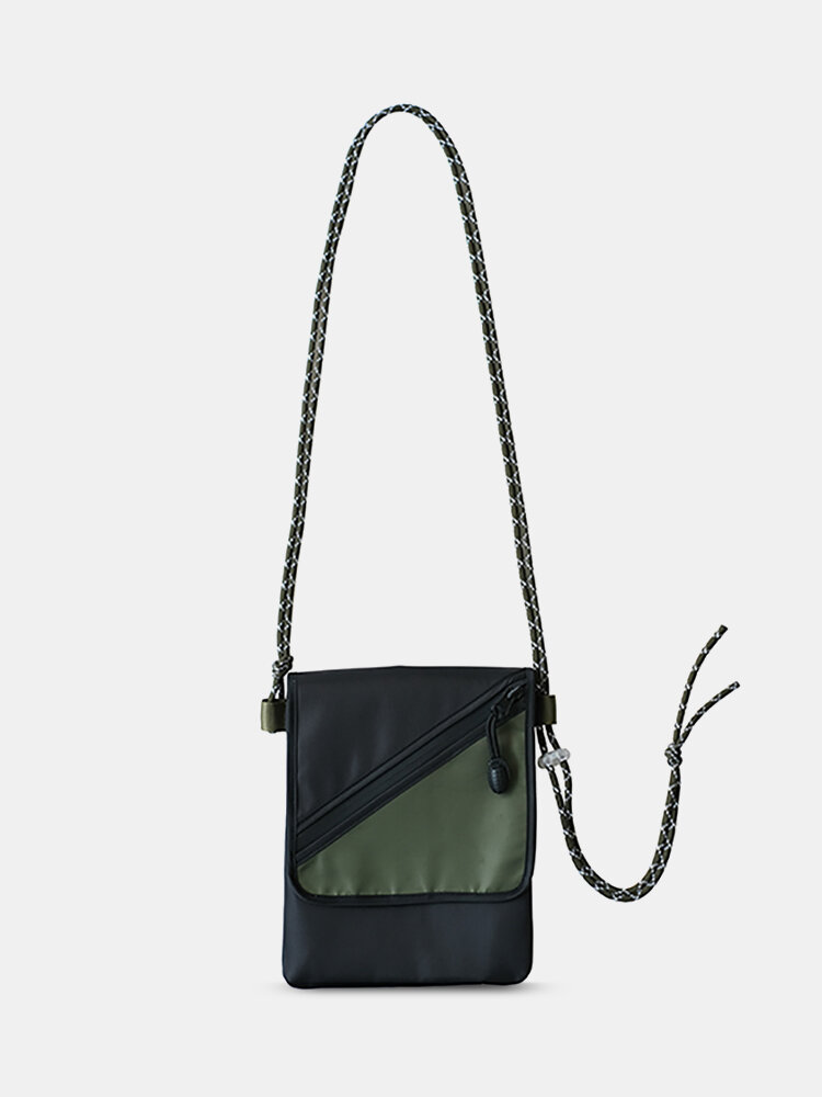 

Men Stylish Nylon Waterproof Black Phone Bag Crossbody Bag Hippie Bag, Green