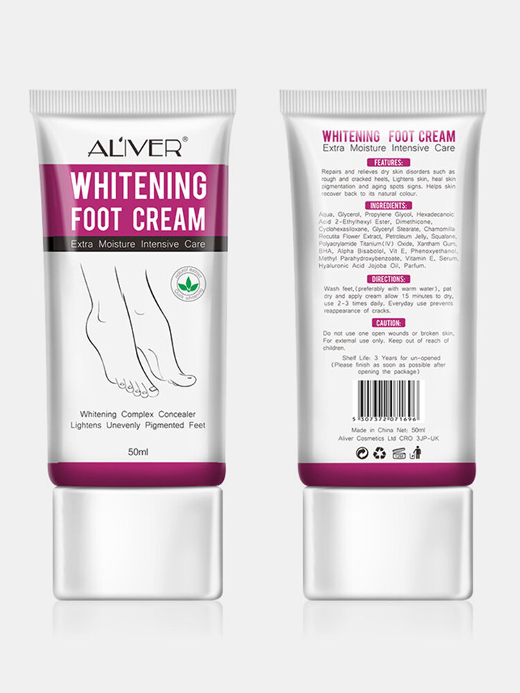 50 ml crème blanchissante pour les pieds rajeunissement hydratant crème de soin des pieds soins des pieds personnels