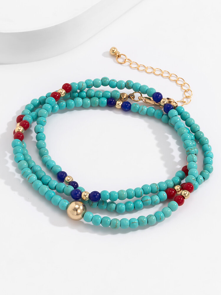 Vintage Fashion Colorful Turquoise Beads Bracelets