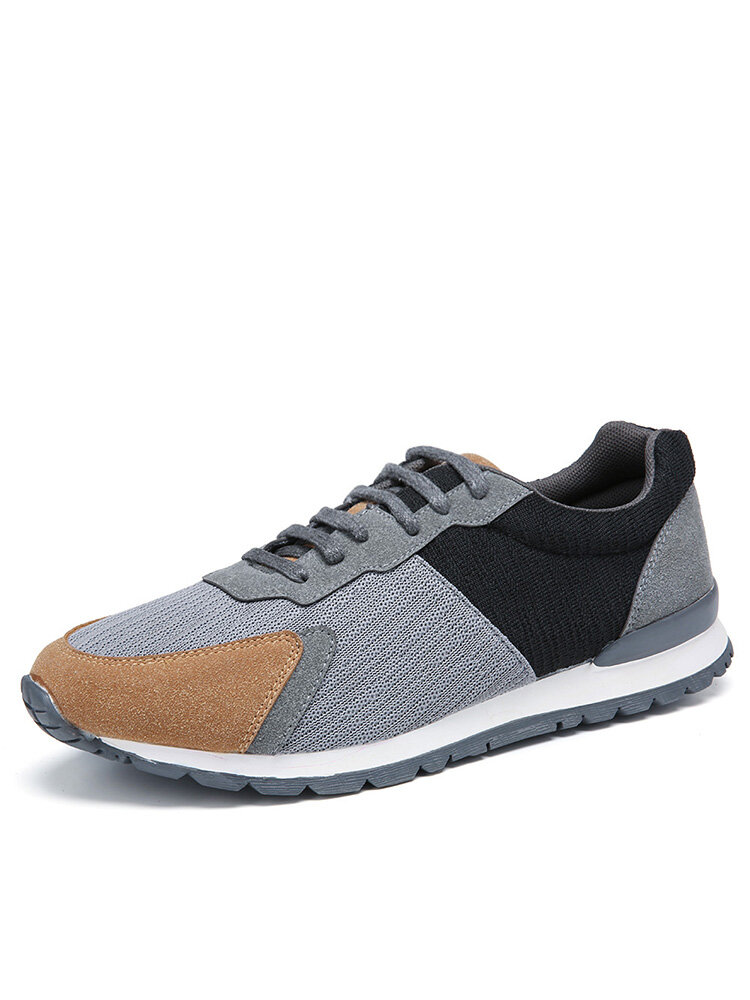Men Mesh Splicing Breathable Sport Casual Forrest Shoes