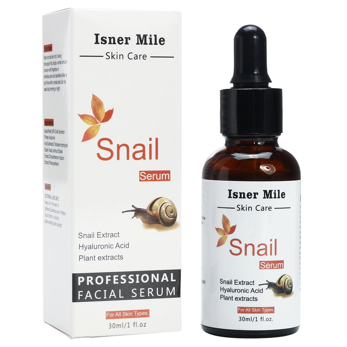 

Snail Repair Serum Hyaluronic Acid Plant Extract Moisturizing Anti Aging Reduce Fine Lines 30ml