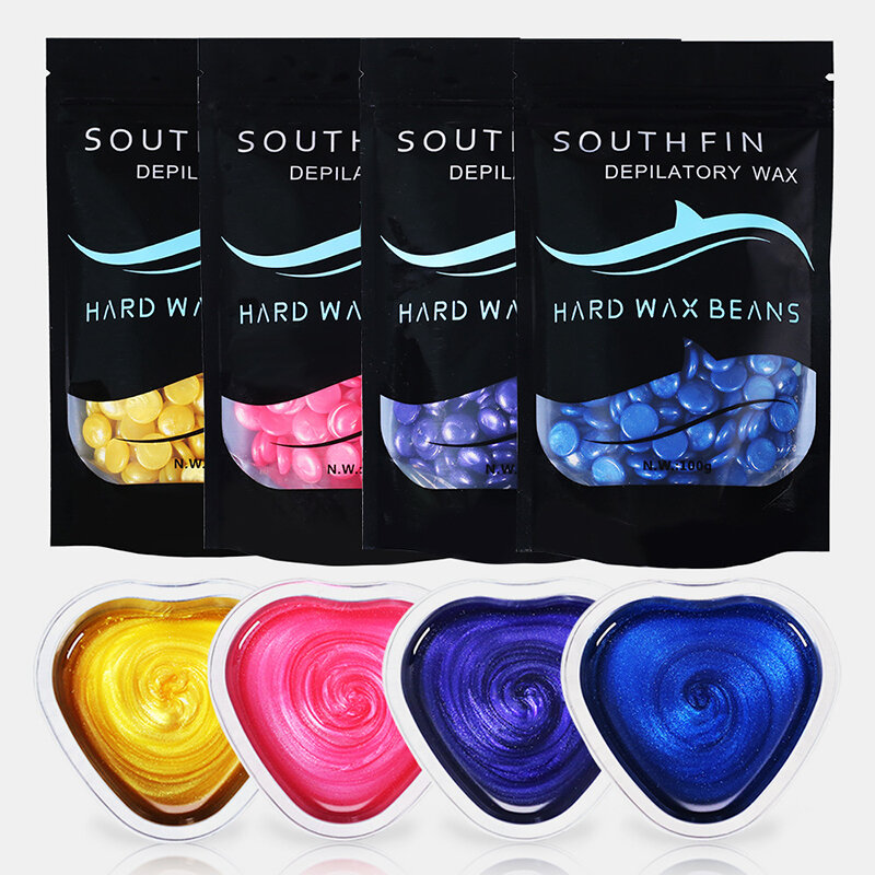 

Pearlescent Depilatory Wax Beans Solid Hard Wax Beans Armpit Arm Legs Epilation Private Hair Removal, Blue;purple;pink;yellow
