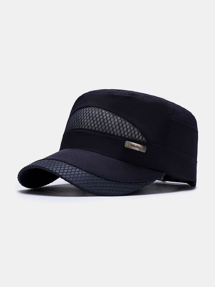 Unisex Summer Mesh Adjustable Flat Hat Outdoor Casual Sports Breathable Visor Cap