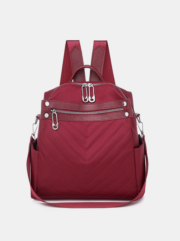 Women Oxford Multifunction Shoulder Bag School Bag Backpack
