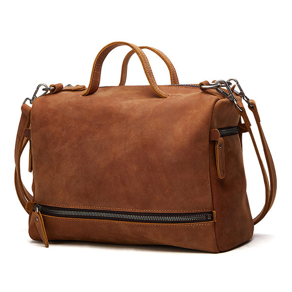 

Ekphero Genuine Leather Large Capacity Handbag Shoulder Bag Crossbody Bags, Brown