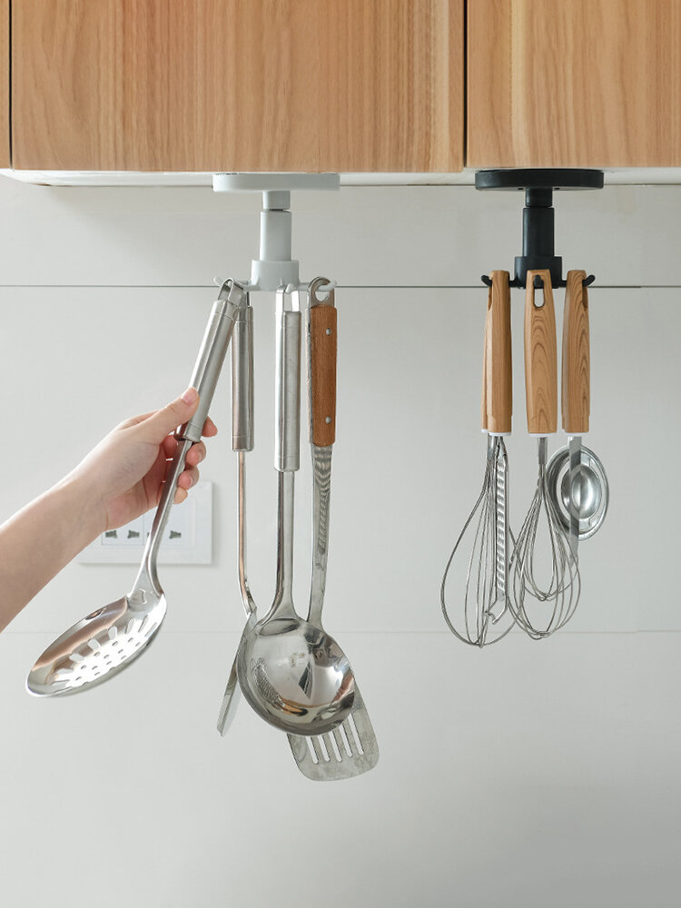 Kitchen Utensils Rack Free Punching Wall-Mounted Spatula Spoon Storage Rack Kitchen Supplies Storage Rack