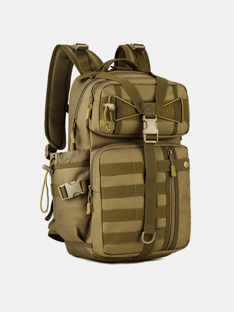 Men Canvas 30L Outdoor Tactical Hiking Riding Travel Backpack
