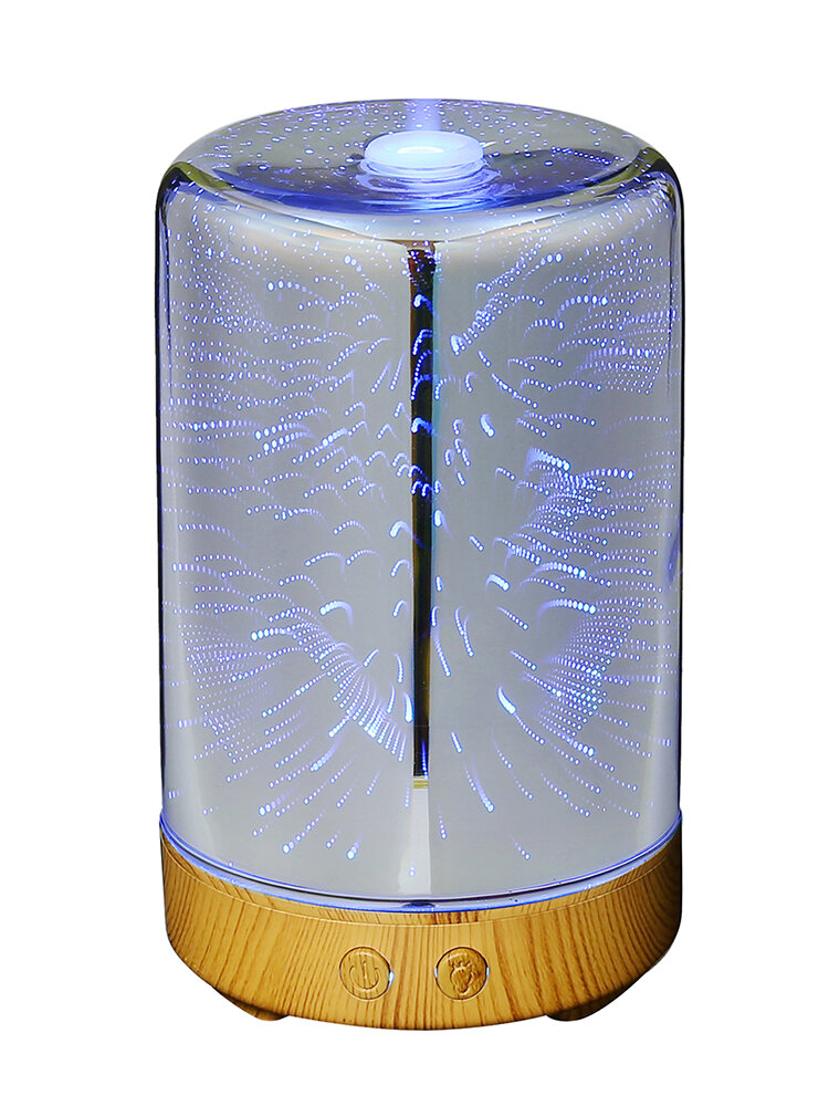

DecBest Fireworks Sky 3D Glass Aromatherapy Diffuser Cool Mist Humidifier Color Changing Night Light