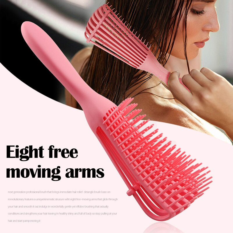 

Scalp Massage Comb Hair Brush Detangle Hairbrush Anti-tie Knot Professional Hair Brush Detangling Brush Comb, Pink;black;green;purple