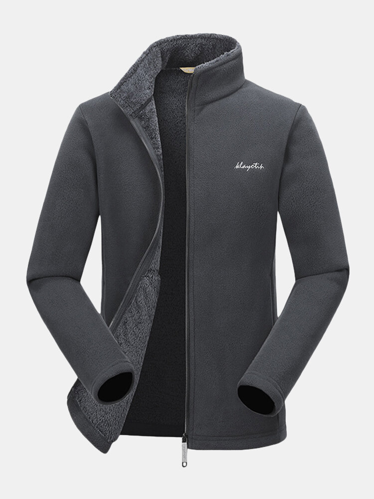 Mens Outdoor Sportwear Waterproof Jacket Fleece Windbreakers Breathable Sport Jacket Coat