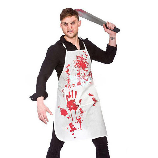 Halloween Blood Aprons Adult Bloody Butcher Role Play Indian Blood Apron Halloween Horror Dress Up