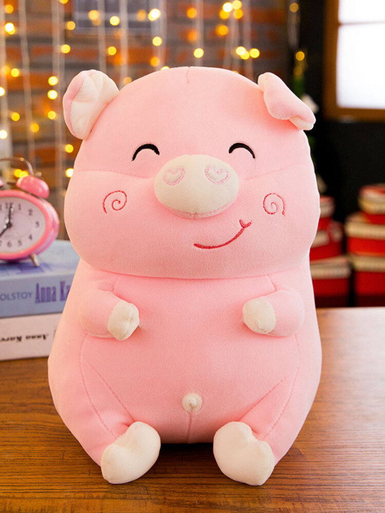 30/40/50cm Crystal Velvet Pig Pillow Smile Face Cotton Fabric Stuffed Pig toys Child Gifts