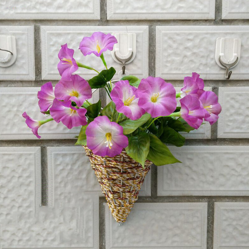 

Flower Violet Wall Ivy Flower Hanging Basket Artificial Flower Decor Orchid Silk Flower Vine