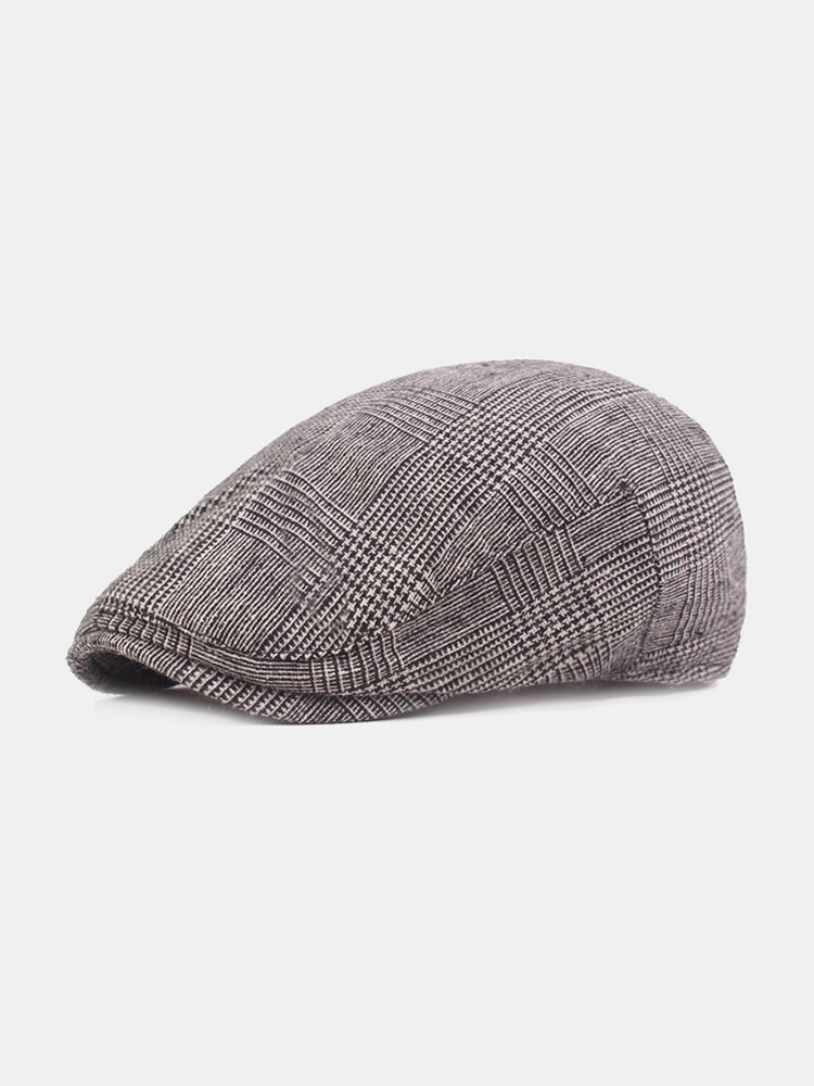 Men's Forward Hat Simple Cap Cotton Beret