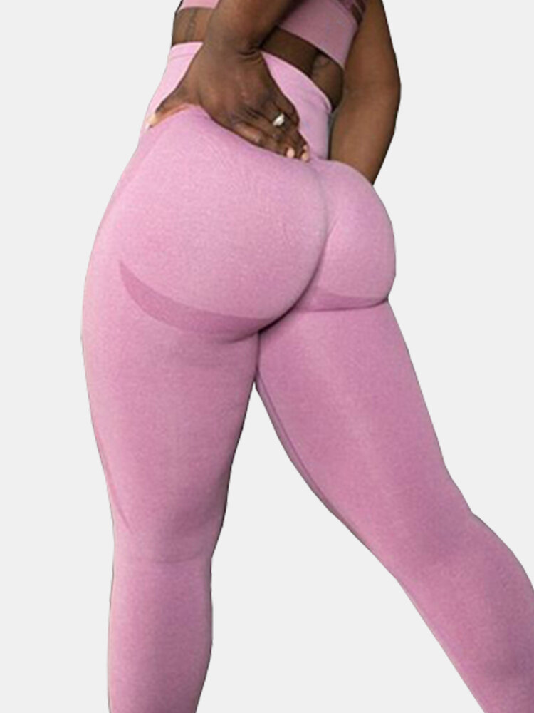 

Famous Tiktok Leggings Solid Color Base Long Sport Yoga for Women, Pink;gray;blue