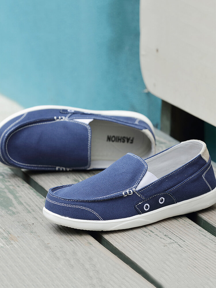 Men Wearable Light Weight Slip On Casual Old Peking Canvas Shoes