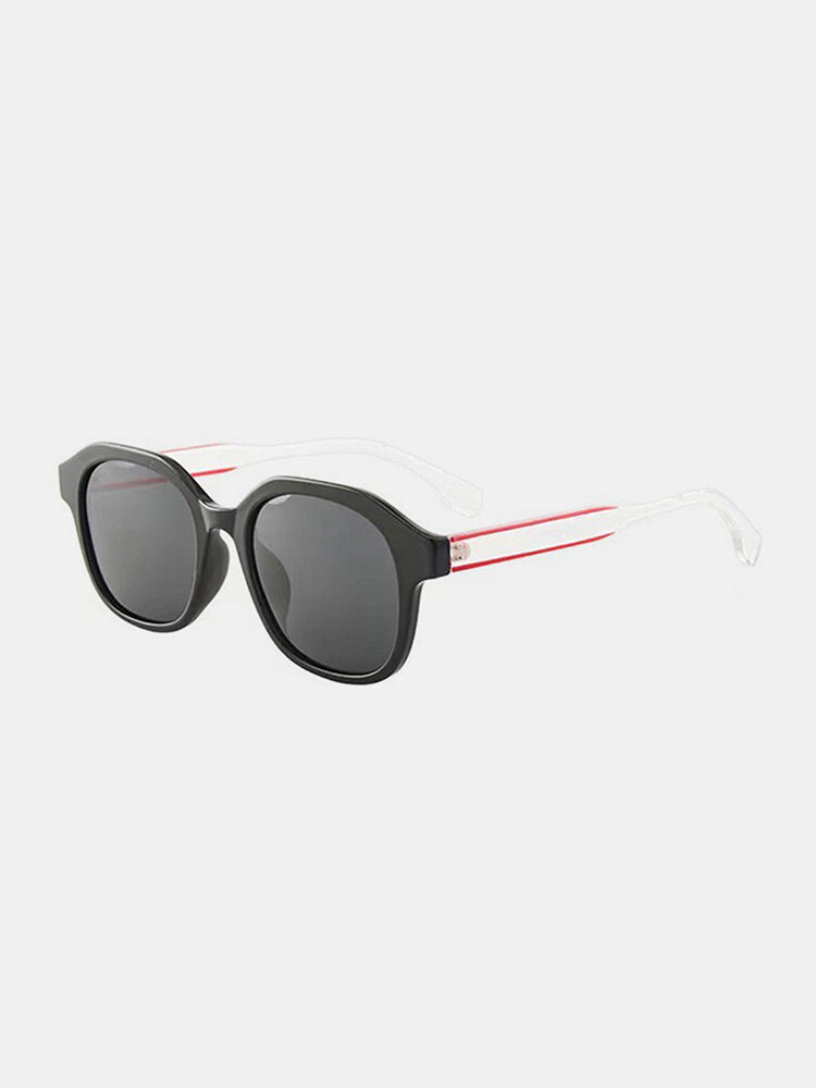 Unisex PC Full Oval Frame Sunshade UV Protection Polarized Vintage Fashion Sunglasses