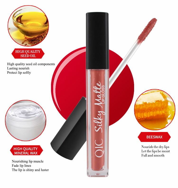 Waterproof Matte Velvet Liquid Lip Gloss Long Lasting 12 Colors Lips For Women